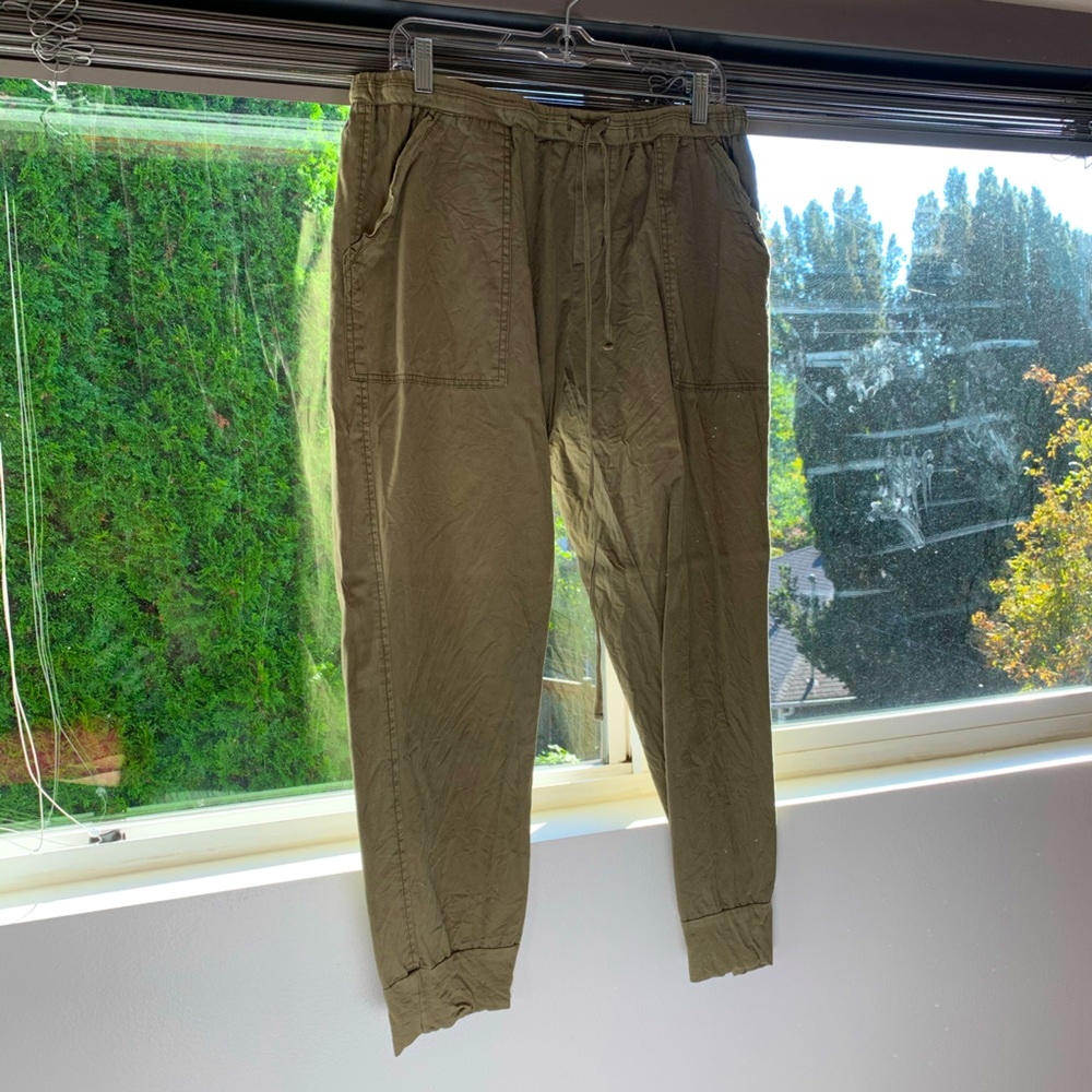 Velvet by Graham and Spencer army green joggers